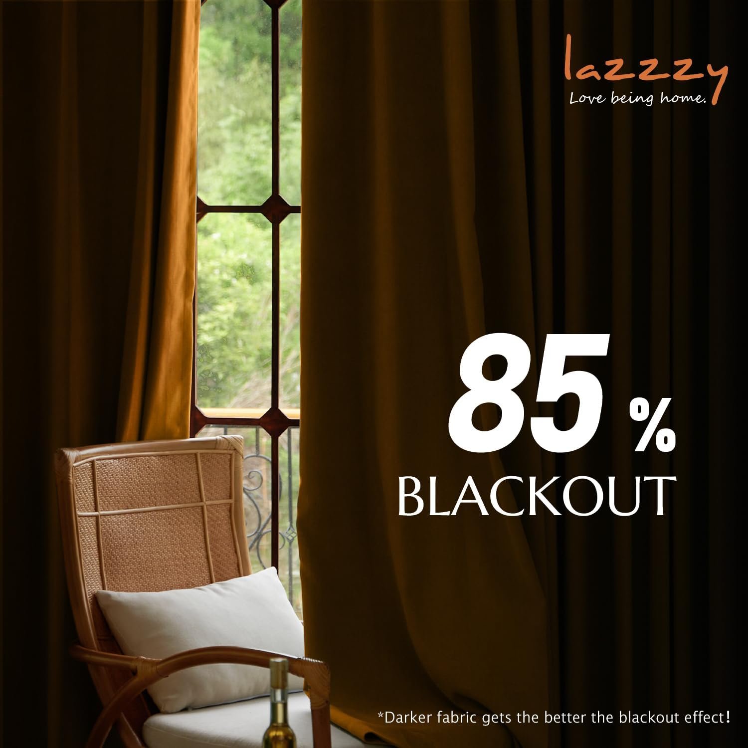 Lazzzy Velvet Blackout Curtains Brown Thermal Insulated Drapes for Bedroom Living Room Darkening 108 Inches Extra Long Window Treatments Super Soft Luxury Rod Pocket 2 Panels Gold Brown - Image 6